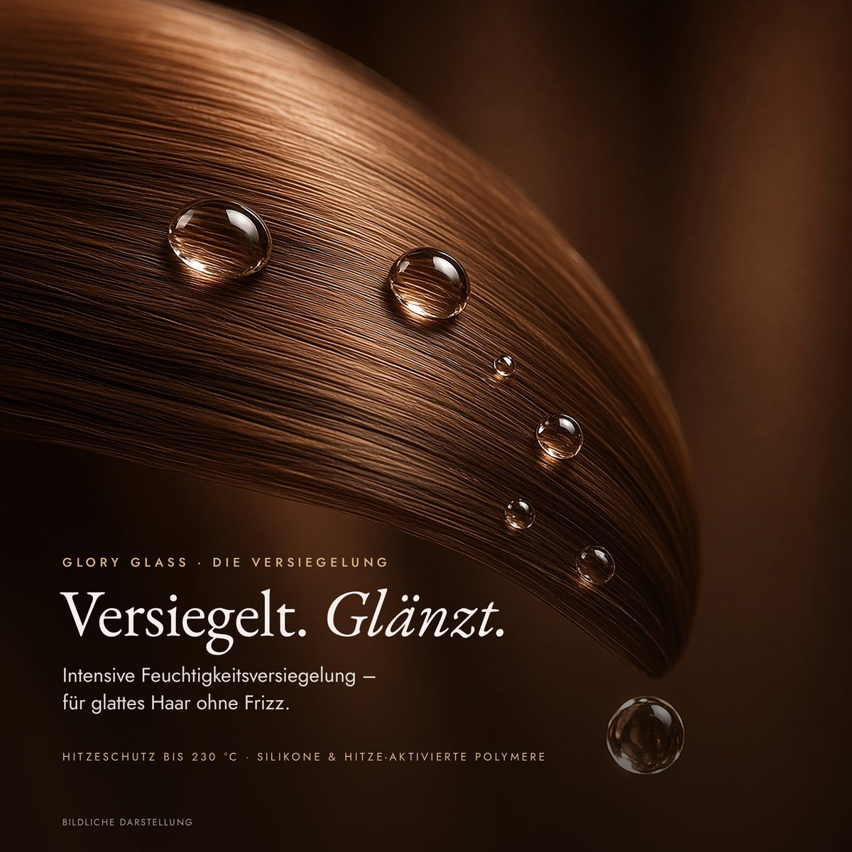 Glory Glass Styling Spray versiegelt das Haar mit intensiver Feuchtigkeitsversiegelung für glattes Haar ohne Frizz